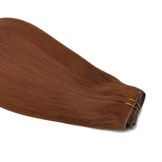 Rich Copper Auburn Invisible Clip-ins - GLAMIRA HAIR BEAUTY