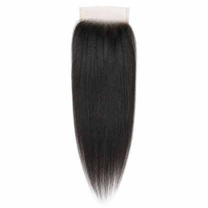 Yaki Straight 4x4 Transparent Lace Closure - GLAMIRA HAIR BEAUTY