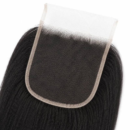 Yaki Straight 4x4 Transparent Lace Closure - GLAMIRA HAIR BEAUTY